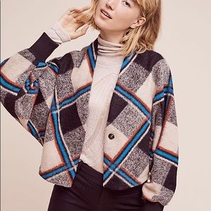 Anthropologie Plaid Demero Swing Jacket